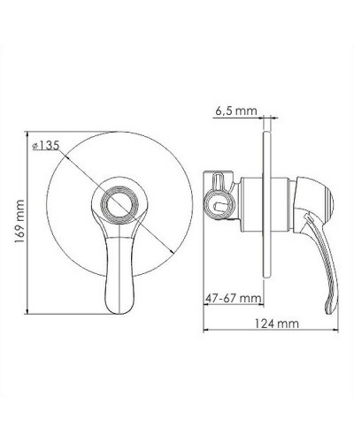 Смеситель для душа WasserKRAFT Isar 1351 Темная бронза