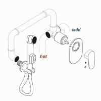 Смеситель для душа WasserKRAFT Isar 1351 Темная бронза