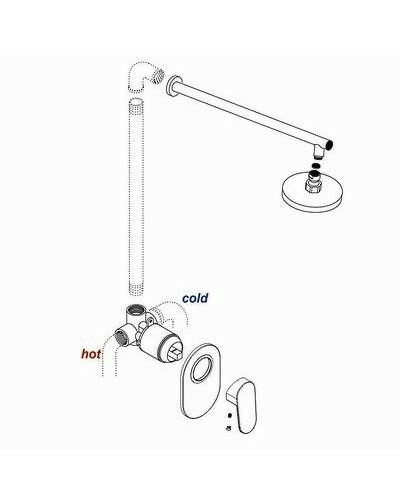 Смеситель для душа WasserKRAFT Isar 1351 Темная бронза
