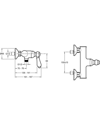 Смеситель для душа Jacob Delafon Louise E24362-CP Хром