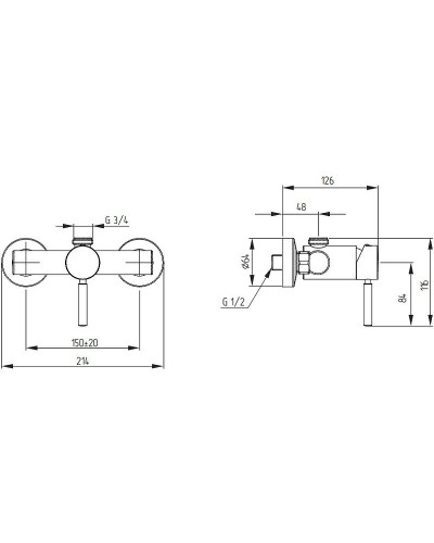Смеситель для душа Migliore Fortis 18653 Хром