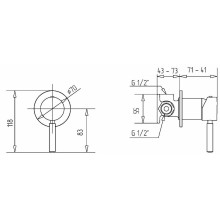 Смеситель для душа Migliore Fortis 31550 (18668) Хром