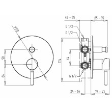 Смеситель для душа Migliore Fortis 18669 Хром