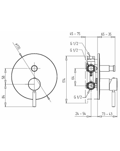 Смеситель для душа Migliore Fortis 18669 Хром