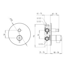 Смеситель для душа Migliore Fortis 18673 с термостатом Хром
