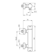 Смеситель для душа Migliore Fortis 18657 с термостатом Хром