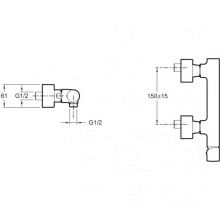 Смеситель для душа Jacob Delafon Toobi E8962-BN Полированный никель