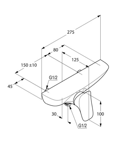 Смеситель для душа  Kludi Ambienta 537100575