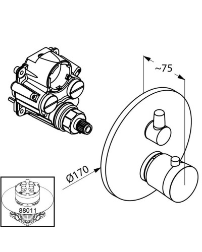 Термостат для душа Kludi Balance 528350575