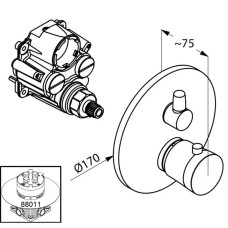 Термостат для душа Kludi Balance White 528359175