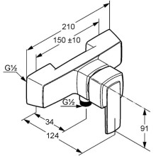 Смеситель для душа Kludi Q-Beo 507140575