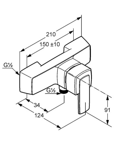 Смеситель для душа Kludi Q-Beo 507140575