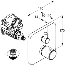 Термостат для душа Kludi E2 498350575