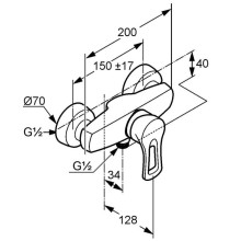 Смеситель для душа Kludi MX 337100562