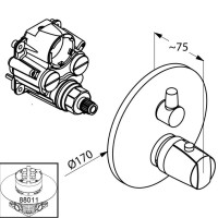Термостат для душа Kludi MX 358350538