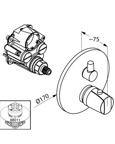 Термостат для душа Kludi MX 358350538