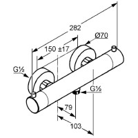 Термостат для душа Kludi Objekta 352000538