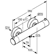 Термостат для душа Kludi Objekta 352000538
