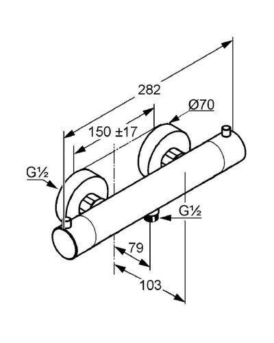 Термостат для душа Kludi Objekta 352000538
