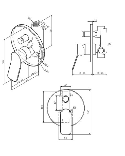 Смеситель для душа AM.PM X-Joy F85A45000 Хром