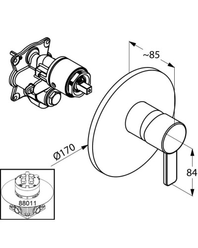 Смеситель для душа Kludi Zenta 386550575