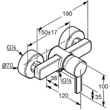Смеситель для душа Kludi Zenta 388709175