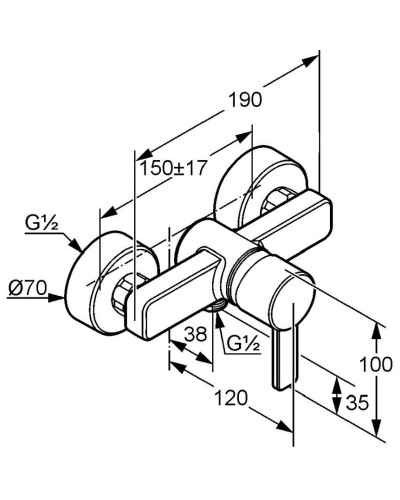 Смеситель для душа Kludi Zenta 388709175