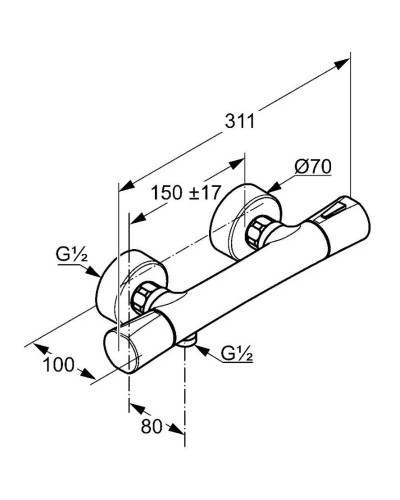 Термостат для душа Kludi Zenta 351009138