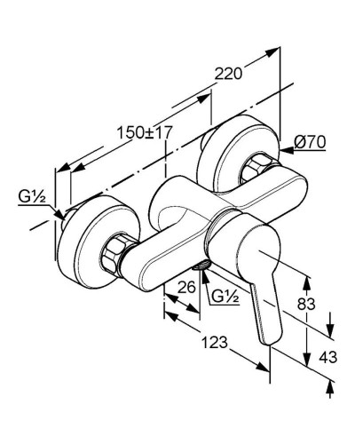 Смеситель для душа Kludi Logo Neo 378410575