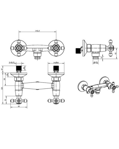 Смеситель для душа Boheme Camelia 274 Хром