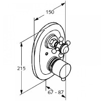 Смеситель для душа Kludi Adlon 517200520 с термостатом Хром