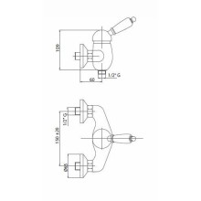 Смеситель для душа Cezares Giubileo GIUBILEO-DM-02 Бронза