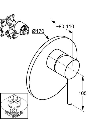 Смеситель для душа Kludi Bozz 386550576 Хром
