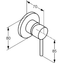 Смеситель для душа Kludi Bozz 389250576 Хром