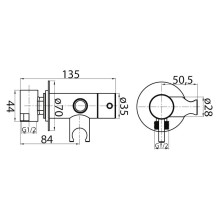 Смеситель для душа Cezares Articoli Vari CZR-DA1-01 Хром