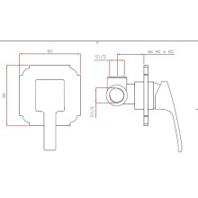 Смеситель для душа Cezares Legend LEGEND-DIM-02 Бронза
