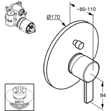 Смеситель для душа Kludi Zenta 386500575 Хром