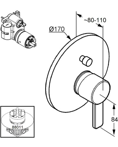 Смеситель для душа Kludi Zenta 386500575 Хром