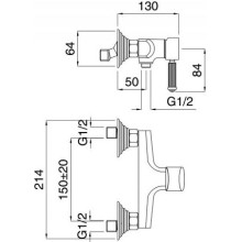 Смеситель для душа Cezares Olimp OLIMP-DM-02-L Бронза
