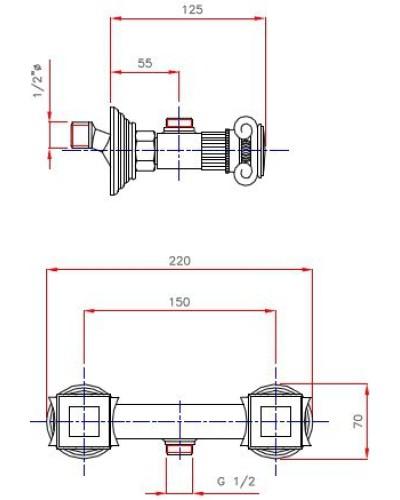 Смеситель для душа Cezares Olimp OLIMP-DS-02-M Бронза