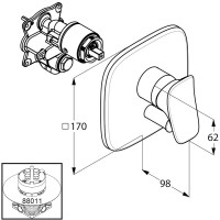 Смеситель для душа Kludi Ambienta 536550575 Хром