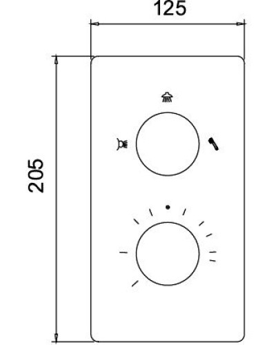 Смеситель для душа RGW Shower Panels SP-42-01 21140542-11 с термостатом Хром