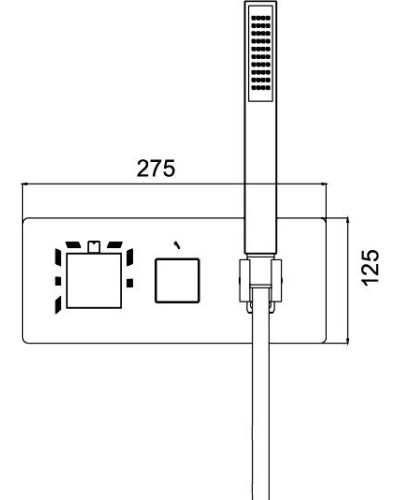 Смеситель для душа RGW Shower Panels SP-44-01 21140544-11 с термостатом Хром