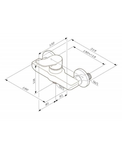 Смеситель для душа AM.PM X-Joy F85A20022 Черный матовый