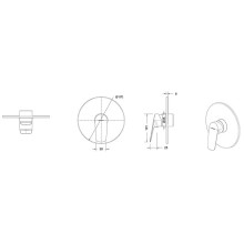 Смеситель для душа Bravat Rhein PB8429564CP-ENG Хром