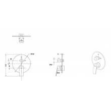 Смеситель для душа Bravat Rhein PB8429564CP-3-ENG Хром