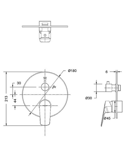 Смеситель для душа Bravat Rhein PB8429564BW-2-ENG Черный матовый