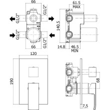 Смеситель для душа Paffoni Elle EL019CR/M Хром