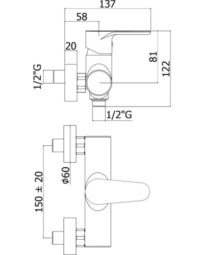 Смеситель для душа Paffoni Green GR168CR Хром