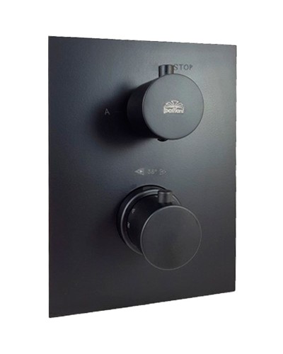 Смеситель для душа Paffoni Light LIQ518NO/M с термостатом Черный матовый